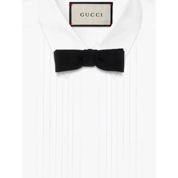NWT GUCCI SILK BOW TIE BLACK 722316 Bow Tie Mens - Picture 4 of 11